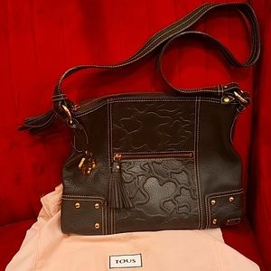 Tous brown leather cross body bag